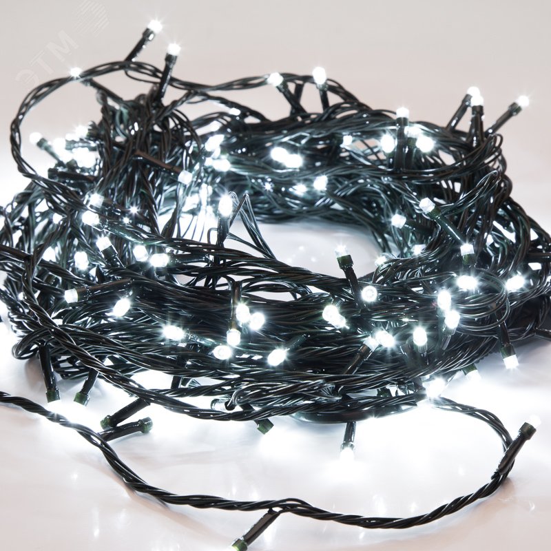 Гирлянда Твинкл-Лайт 20 м, темно-зеленый ПВХ, 160 LED, белый