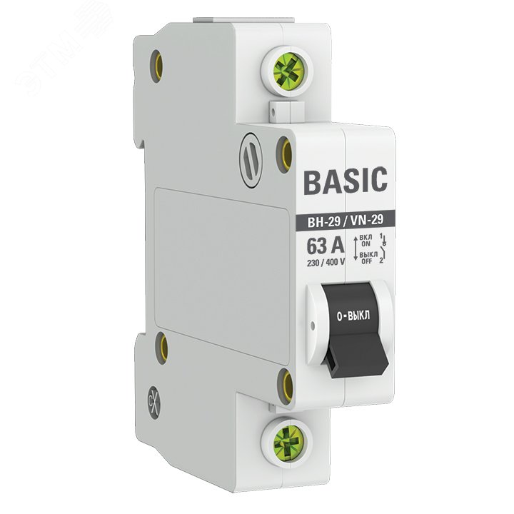 Выключатель нагрузки 1P 63А ВН-29 Basic