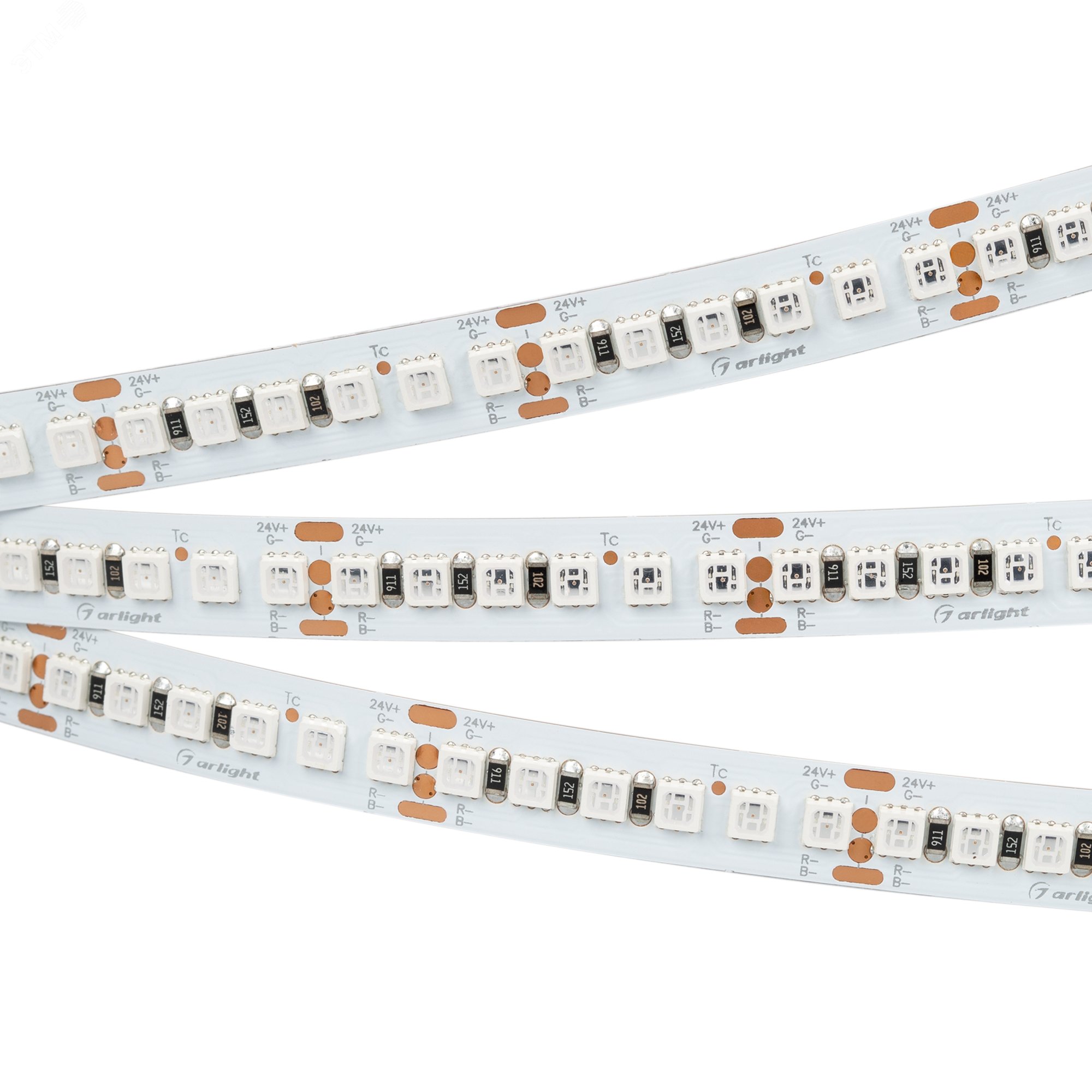 Лента RT-G168-10mm 24V RGB (17.3 W/m, IP20, 3838, 5m) (, Открытый)