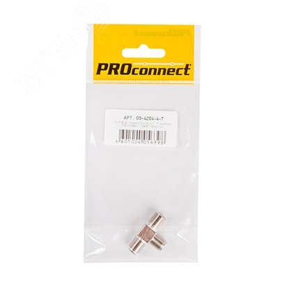 Переходник антенный, (3-гнезда F), тройник PROconnect