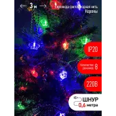Гирлянда LED Нить Короны 3 м мультиколор, 220V, IP20 (36/864), ENIN-3K