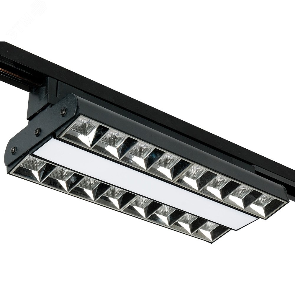 Светильник светодиодный трековый на шинопровод черный ДПО-60Вт IP40 3000К PTR 1732