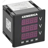 Вольтметр цифровой щитовой трехфазный DO RS-485 96х96мм LED GENERICA