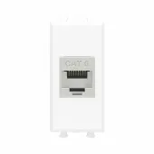 Avanti Компьютерная розетка RJ-45 без шторки      модульная кат.6е экранированная Белое облако 1    модуль