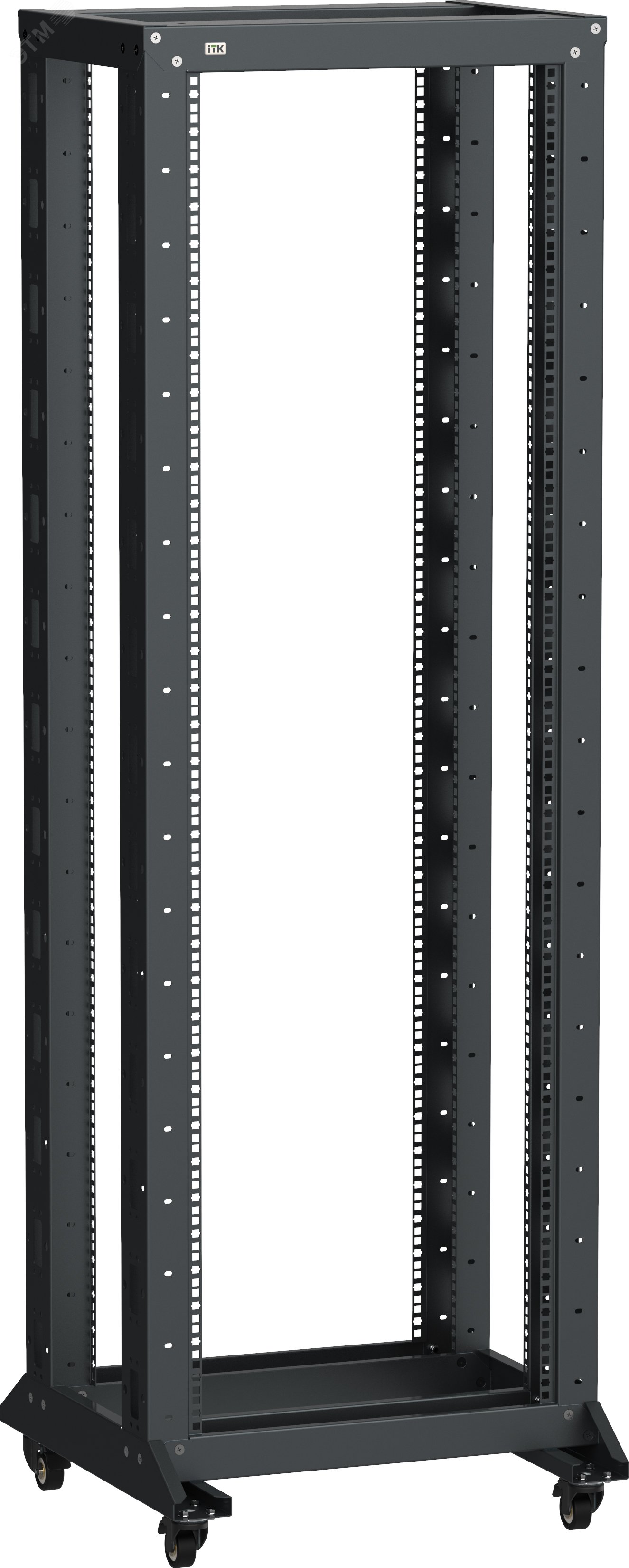 Стойка двухрамная на роликах LINEA F 47U 600х600мм черная