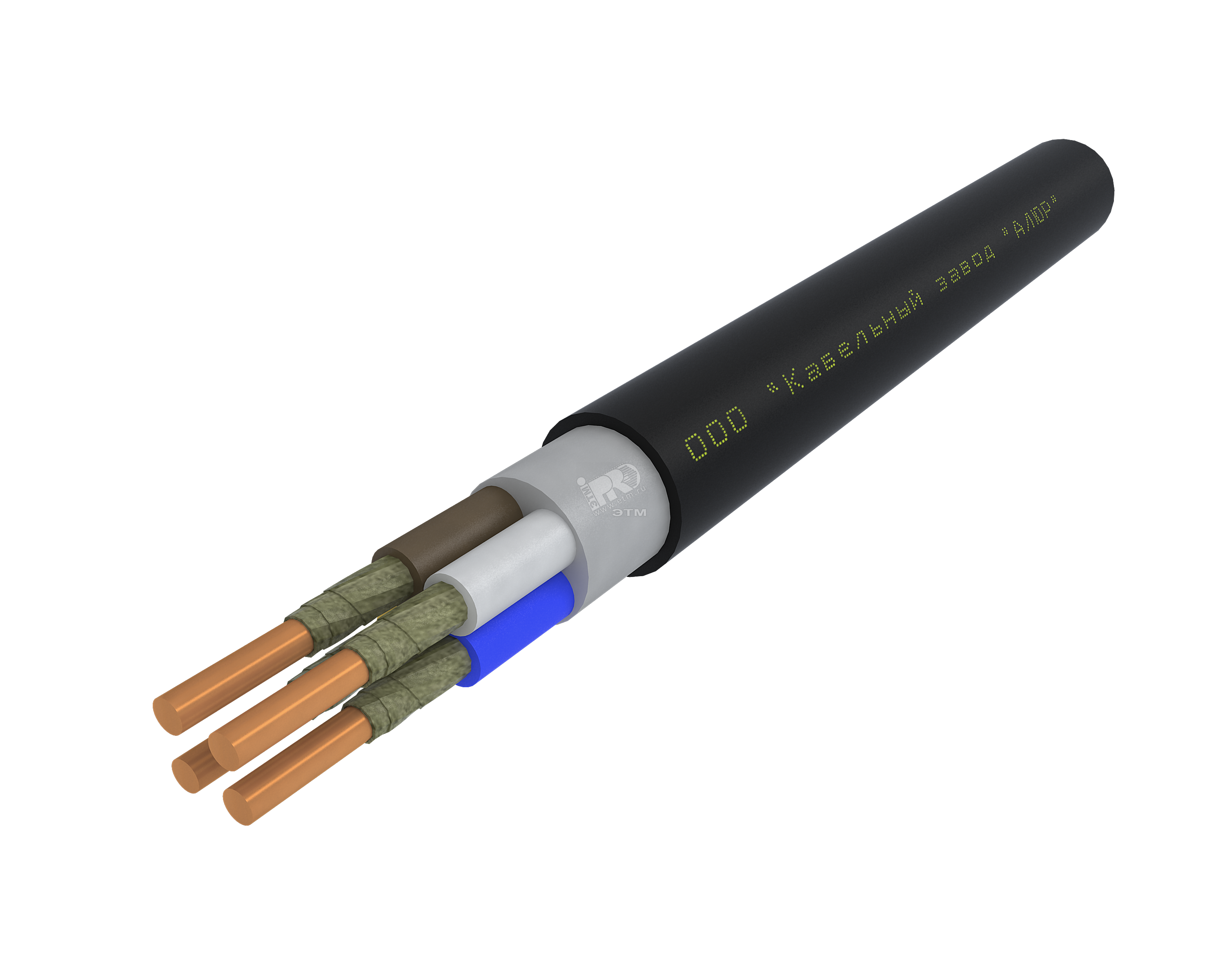 Кабель силовой ППГнг(А)-FRHF 4х6ок(PE)-0.66 однопроволочный (барабан)