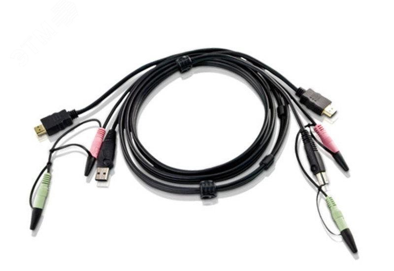 Кабель KVM HDMI, USB, аудио, 1.8 м.