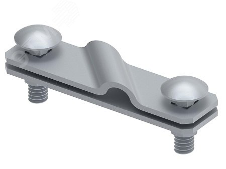 Соединитель диагональный для перпендикулярного соединения полосы до 50 мм/прутка 8-10 мм. Материал - горячеоцинкованная сталь.