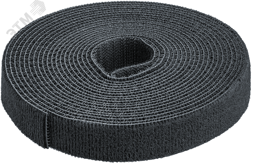 Хомут-липучка 20мм черный (5м ролл)