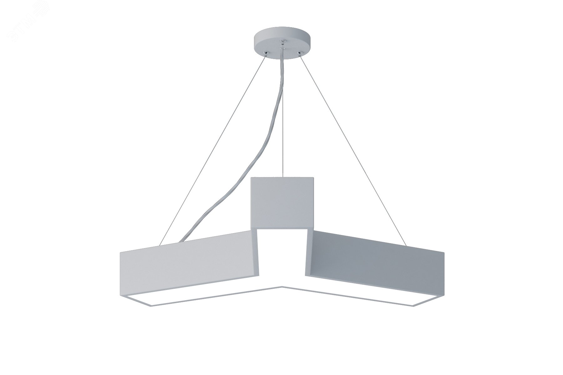 Светильник LED Geometria Igrek SPO-141-W-40K-028 28Вт 4000K 1750Лм IP40 600х80 белый подвесной драйвер внутри