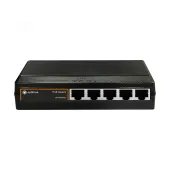 Коммутатор неуправляемый PoE 4 порта 100 Мб/с RJ45, 65 Вт