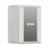 Шкаф настенный телекоммуникационный W 15U 600х450х770мм, 2 профиля 19, дверь стеклянная, боковые стенки съемные, задняя стенка, разобранный, серый RAL 7035