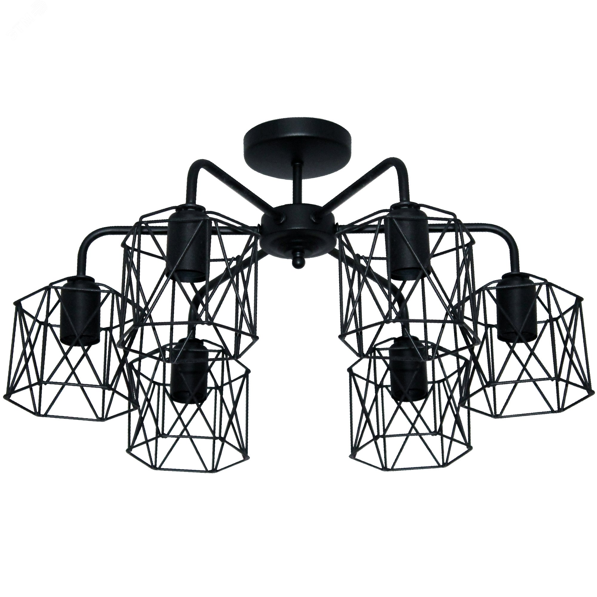 Светильник Стелла 161 черн.муар НПБ 01-6х60-142 Е27 ИУ