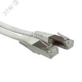 Патч-корд FTP 5e 4x2 26AWG (7x0.16mm) Cu LSZH серый 1м