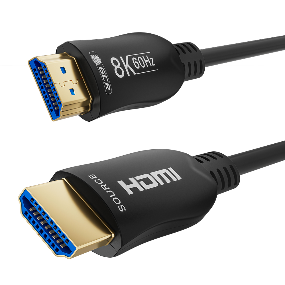 Оптический кабель HDMI 2.1 19М на 19М, 100 м., высокоскоростной, черный