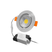 7W/6400K Хром Матовый 560Lm | Светодиодный светильник встраиваемый поворотный | FL-LED Consta B Nikel FOTON LIGHTING