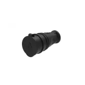 Розетка 2К+З кабельная каучуковая 16А/250В IP44 Чёрная MultiSet