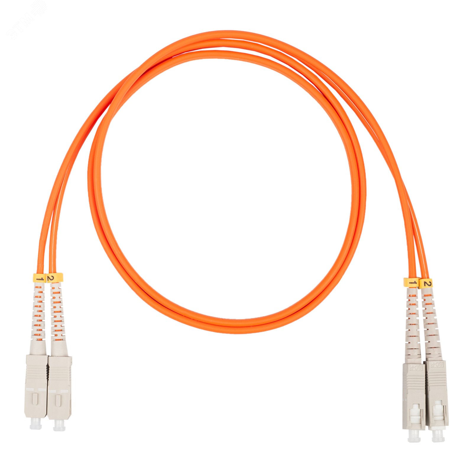 Шнур оптический коммутационный (патч-корд), SC-SC, дуплекс (duplex) OM2, нг(А)-HF, оранжевый, 20 м