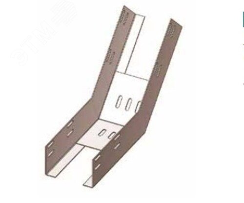 Лоток перфорированный КП 100х65-45 УХЛ1 для поворота трассы вверх на 45 покрытие 10-18 мкм S1 оцинкованный