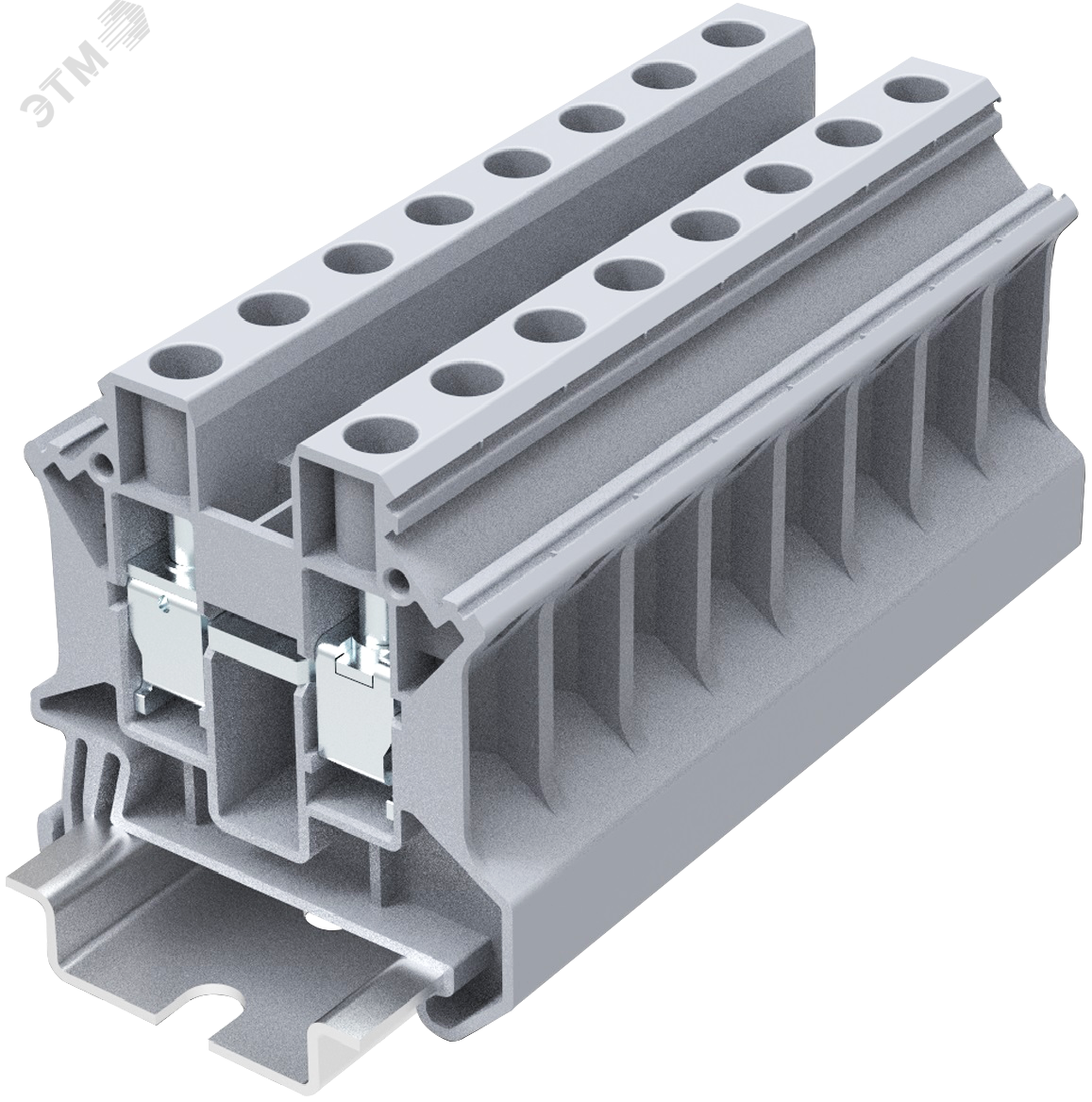 Клемма TU 1-1 винтовая, сечение 10 мм. кв., серая