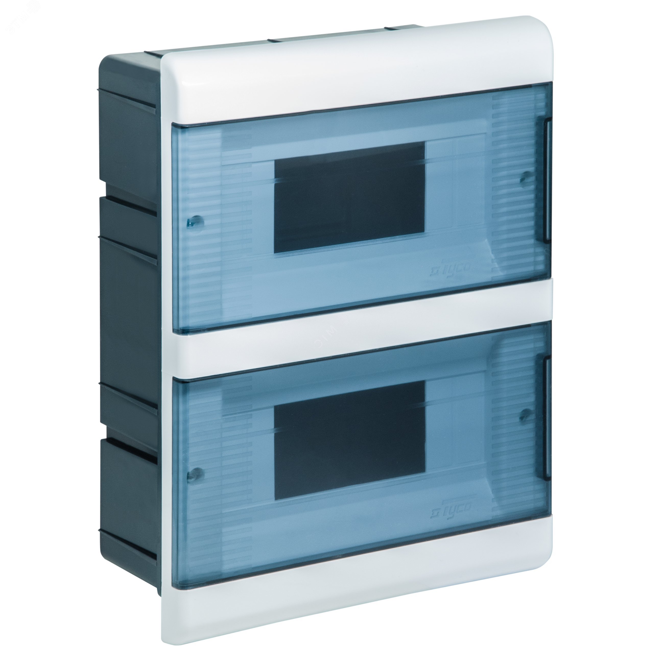 Щиток с/п на 18 мод. с 2-мя прозрачными дверями   278х221х100мм Tyco