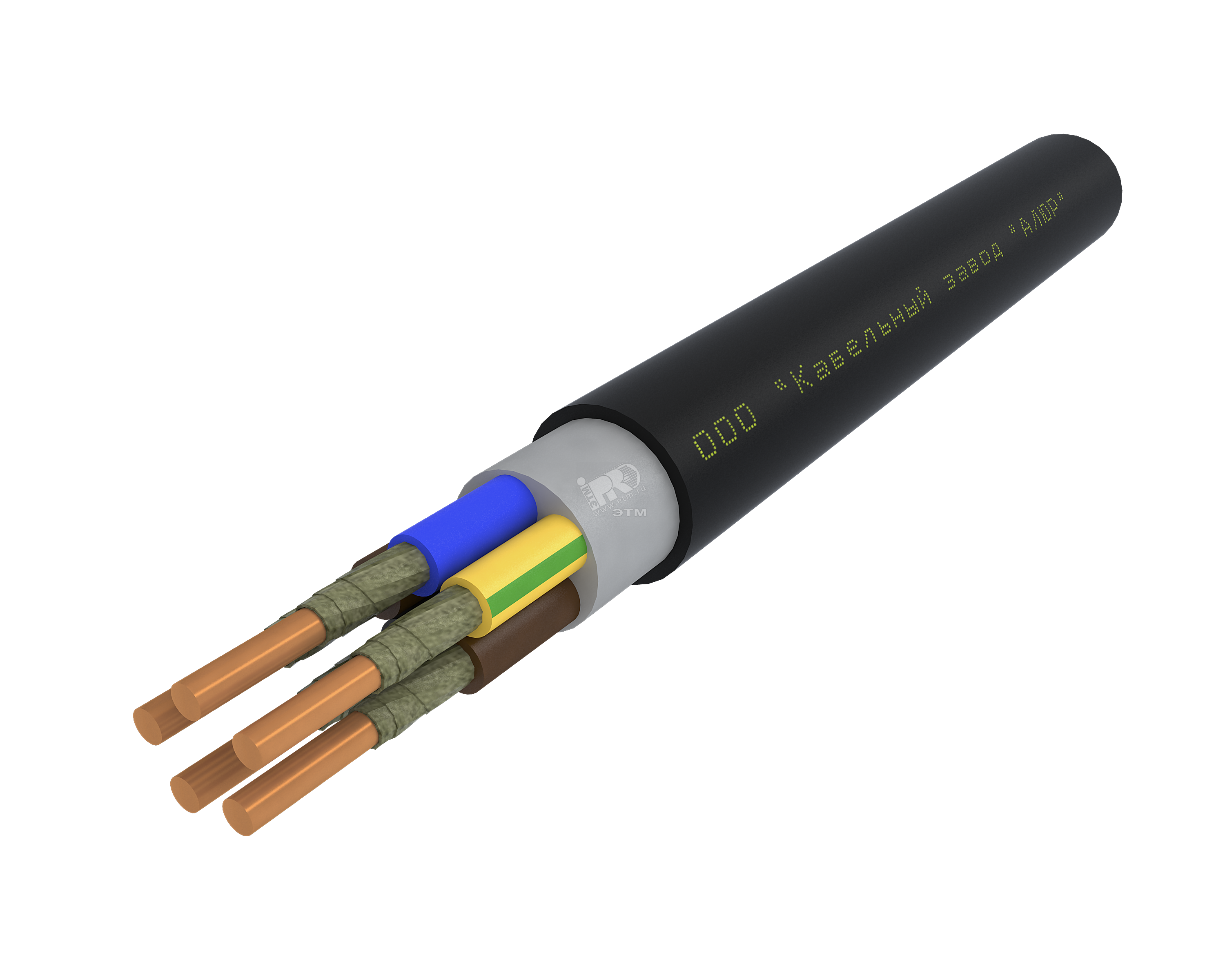 Кабель силовой ППГнг(А)-FRHF 5х35ок(N.PE)-0.66 однопроволочный (барабан)