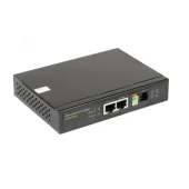 Удлинитель Ethernet на 2 порта до 3000м с функцией PoE. Автоопределение PoE устройств. Стандарт IEEE 802.3af/at.
