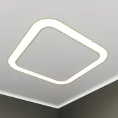 Светильник светодиодный RVE-LBX-HOLE-BOX-SOFT-1030-V (Квадрат закругл. с отв. 1030х1030х100мм S80мм 88Вт встраиваемый 4000K Белый)