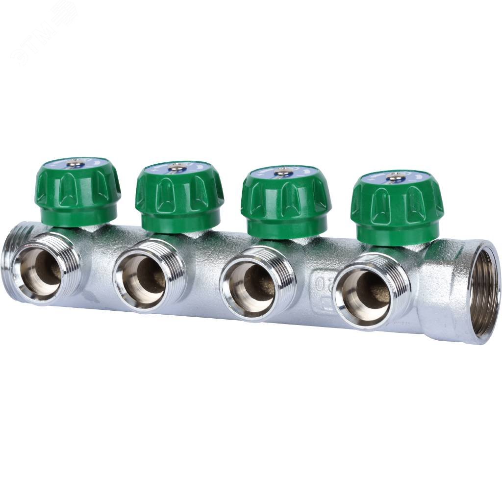 Коллектор распределительный 1' х 4 выхода 3/4' ЕК
