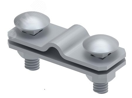 Соединитель для параллельного соединения прутка 8-10 мм/полосы до 40 мм. Материал - горячеоцинкованная сталь.