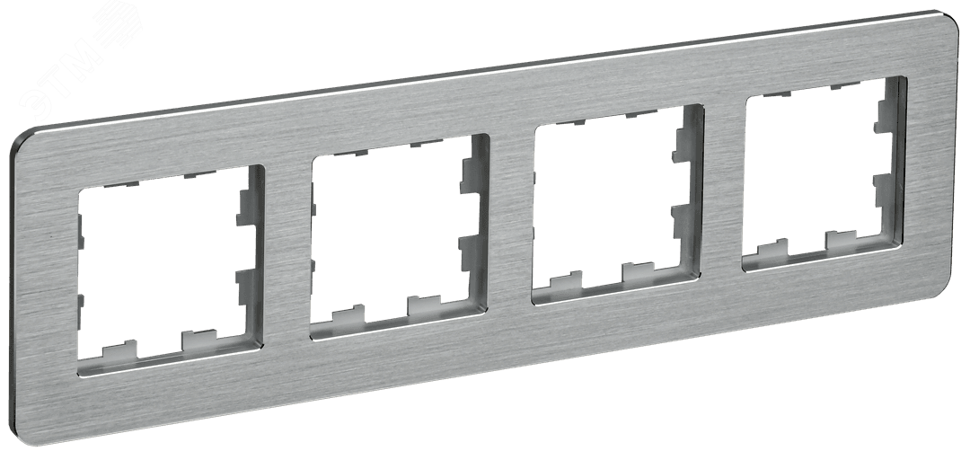 BRITE Рамка 4 поста РУ-4-1-Бр металл алюминий RE AL IEK