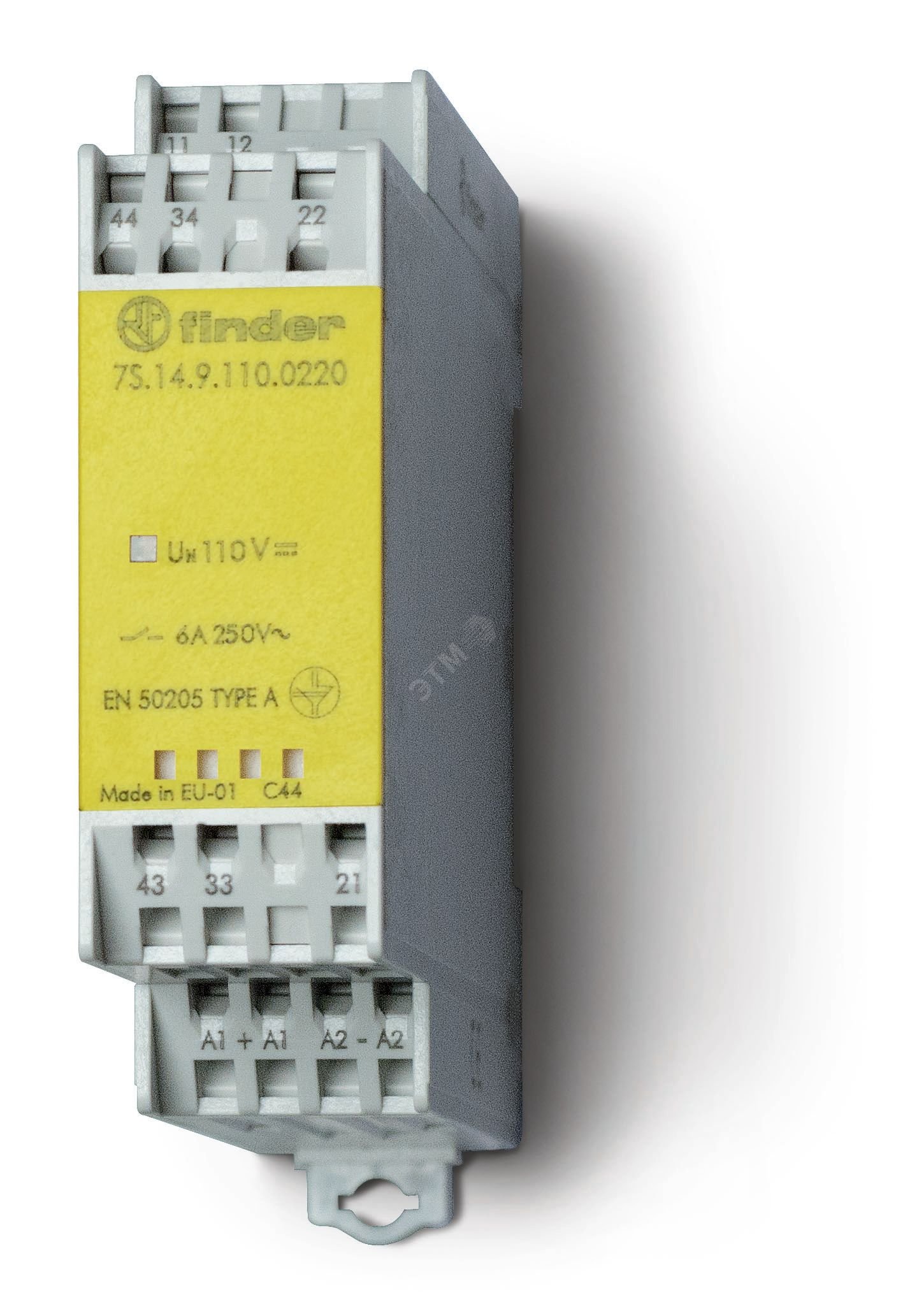Модульное реле безопасности, 2NO + 2NC, катушка 110 DC