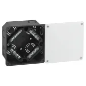 Коробка распаячнаяKRT-k-107-107-50 для твердых стен, клеммник, крышка IP42