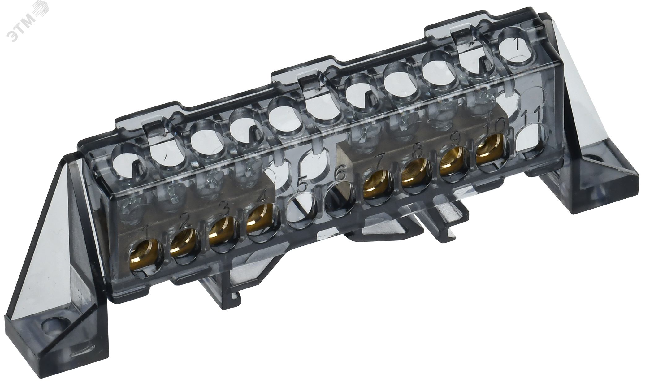 TEKFOR Шина N ноль в комбинированном DIN-изоляторе Стойка 6х9-(4+4)-Ч IEK