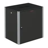 Шкаф телекоммуникационный настенный 19' 9U дверь металл IP20. 600x600x450mm(ШхГхВ) цвет черный(RAL 9004/RAL7000)