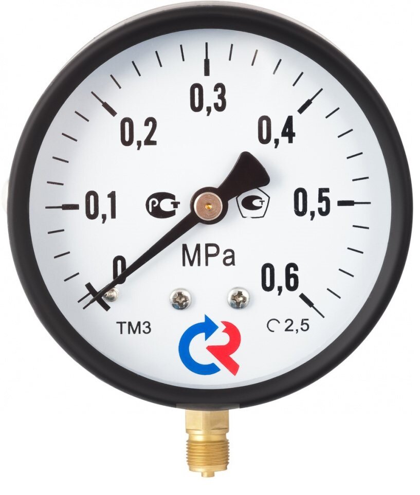 Манометр общетехнический осевой ТМ-510Т.00 0...0,6 МРа 1/2' 150С кл.1.5