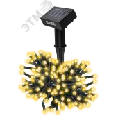 Солнечная светодиодная гирлянда SLR-G01-100Y желт., 100 LED