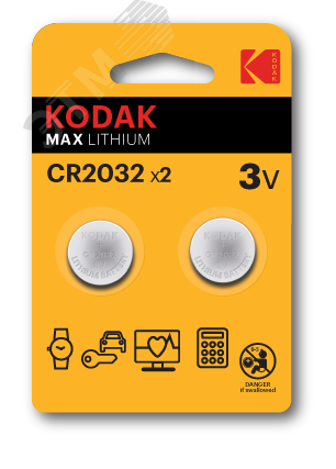 Батарейка CR2032-2BL MAX Lithium (60/240/43200)