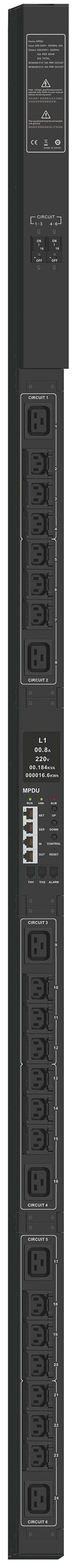 Блок распределения питания ITK ADMIN PDU PV1212 мон. 1Ф 32А 18С13 6С20