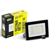 Прожектор СДО 06-20 светодиодный черный IP65 6500K IEK