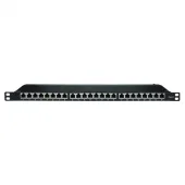Патч-панель 19'. 0.5 U.CAT6. 24 порта RJ45. экранированная