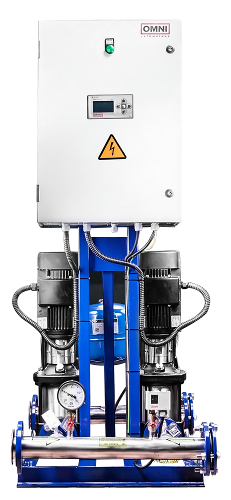 Насосная станция повышения давления ОМНИ Гидро В1 2хCDM15-6-Ч на базе 2-х вертикальных насосных агрегатов
