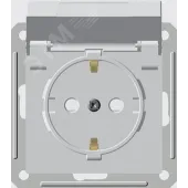 W59 Розетка с крышкой с заземлением в рамку IP44 белая
