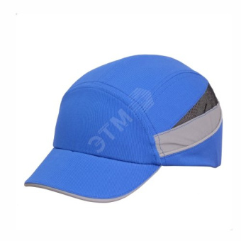 Каскетка RZ BioT CAP голубой (васильковый) (защитная, ударопрочная, укороченный козырек, светоотражающие вставоки, регулировка по размеру головы с 56 см по 59 см с помощью застежки-блочк, -10°C + 50°C )