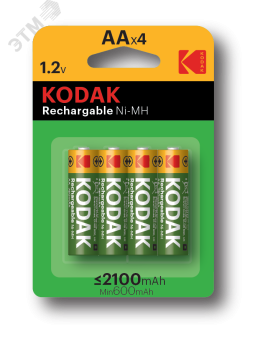 Аккумуляторы NiMH (никель-металлгидридные) HR6-4BL 2100mAh [KAAHRP-4] (80/640/15360)