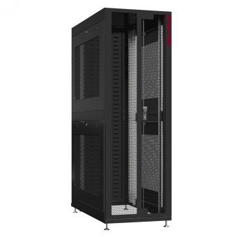 Шкаф серверный 24U 600х1070 передняя дверь: двустворчатая перфорированная IP20. задняя дверь: протект IP41. боковые панели: перфорированные. цвет: черный RAL9005 