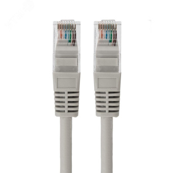 Патч-корд U/UTP. категория 5e. RJ45-RJ45. неэкранированный. LSZH серый. 1 м,