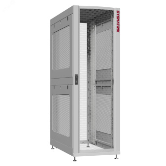 Шкаф серверный 24U 800х1070 передняя дверь: одностворчатая перфорированная IP20. задняя дверь: без. боковые панели: перфорированные. цвет: серый RAL7035 