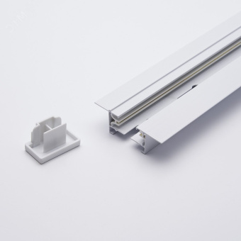 Шинопровод встраиваемый для трековых светильников 3м белый (в наборе токовод заглушка крепление)