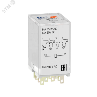 Реле промежуточное OptiRel G RP55-34-24D-6-CO-G/LD